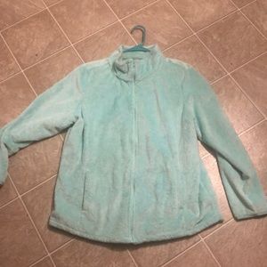 Zip up fuzzy jacket